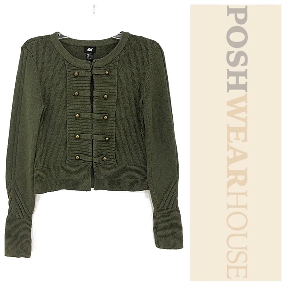 military green cardigan